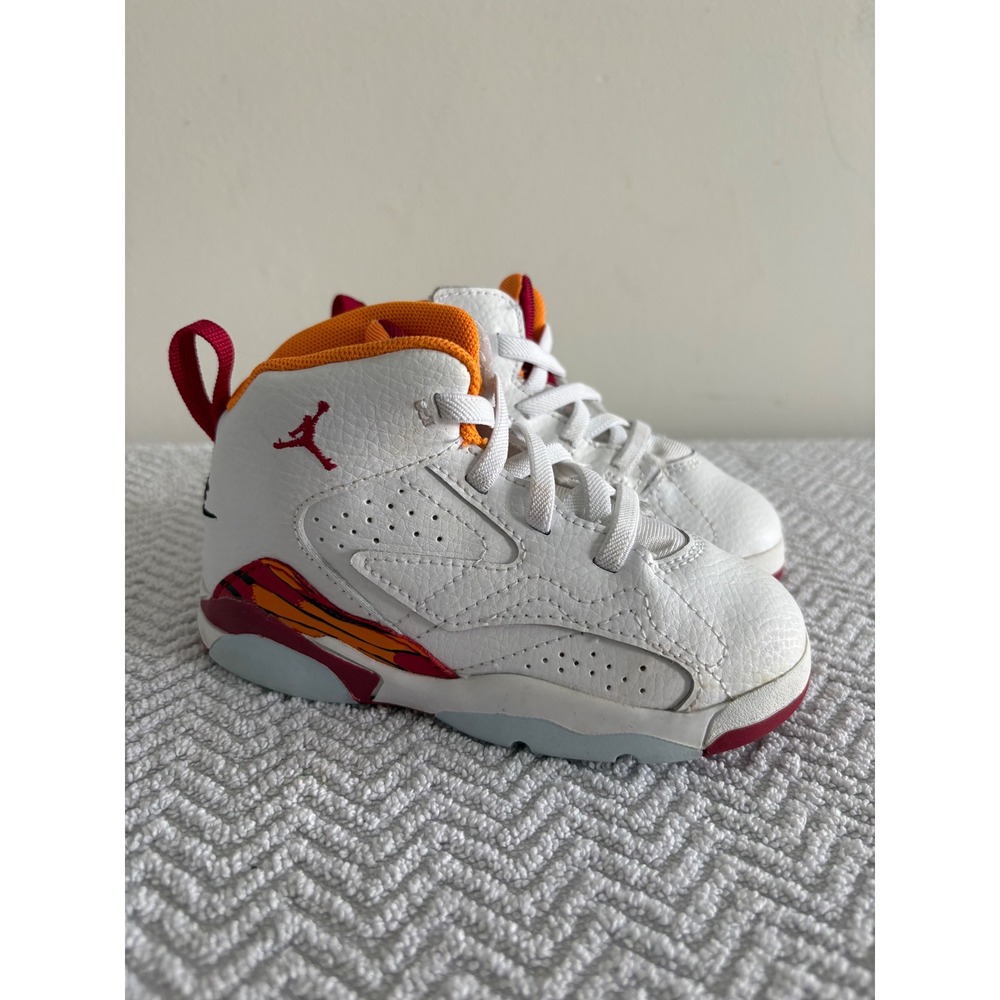 Jordan Jumpman MVP Toddler 8C White Orange Cardinal Red Sneakers DZ5579-168